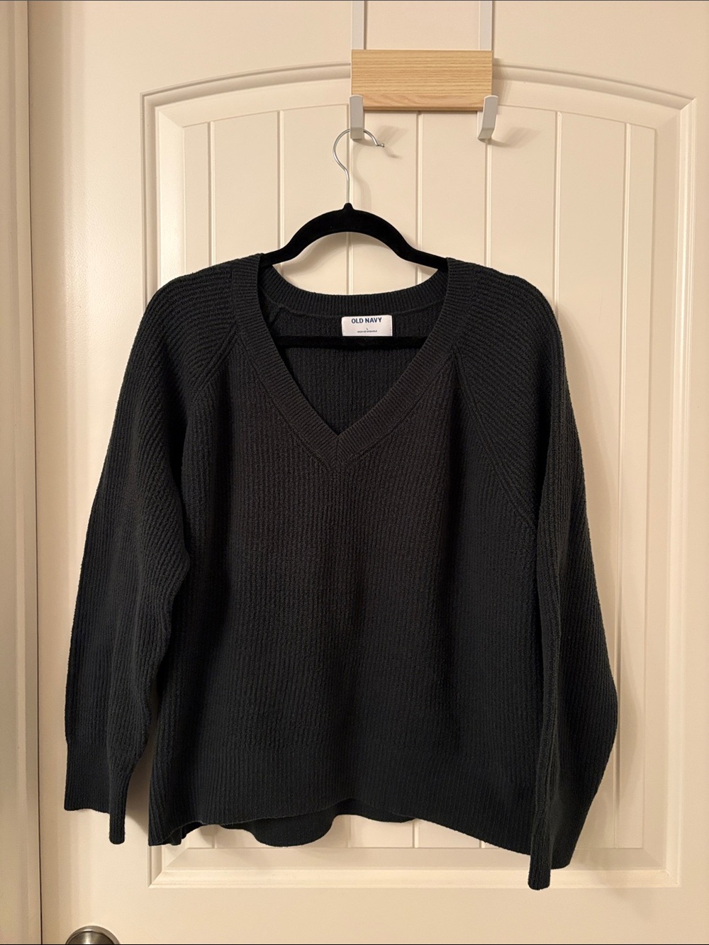 Old Navy Dark Green Ribbed Knit Crewneck Sweater
